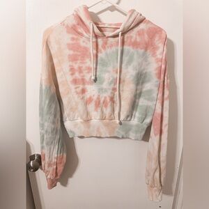 Aeropostale Tie-Dye Cropped Hoodie